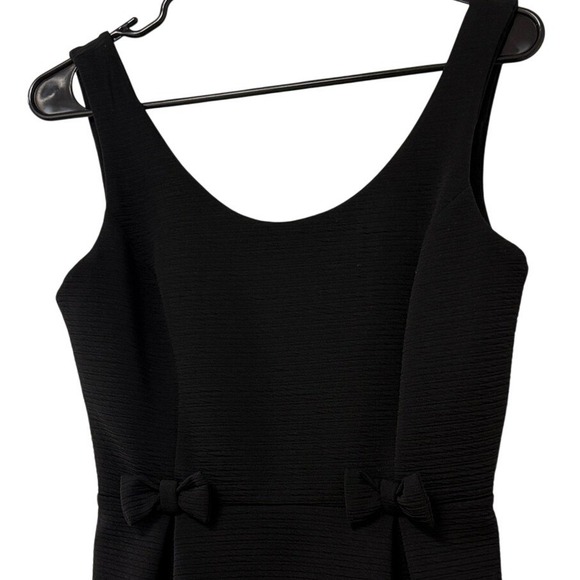 LC Lauren Conrad Women's Black Bow waist Dress Size 4 Sleeveless Sheath cocktail - Picture 2 of 9